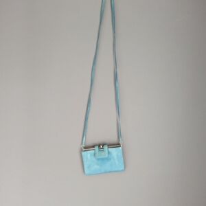 Vintage teal hobo crossbody bag 7x5x1